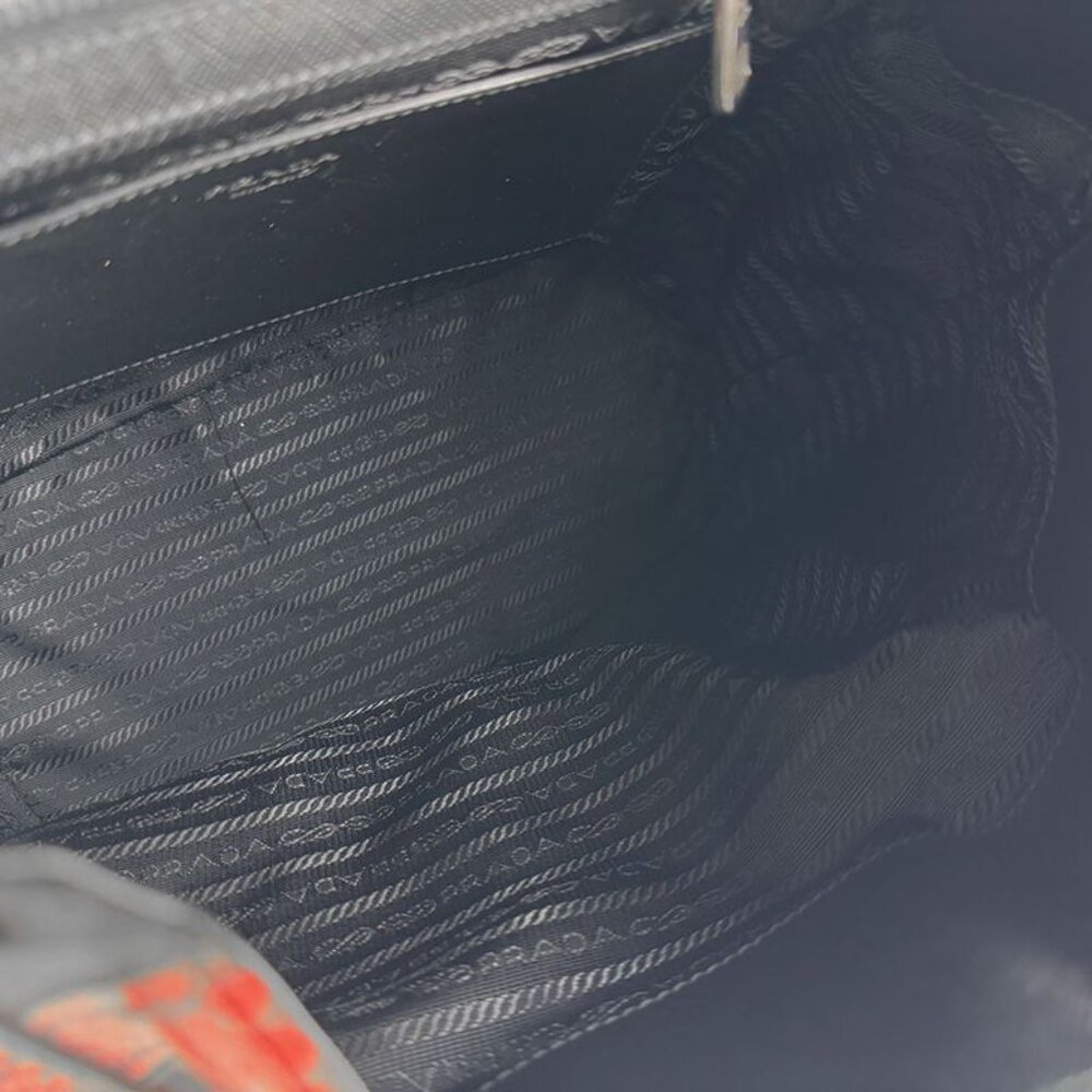 Prada Regal Check Print Black and Red Backpack - Picture 5 of 10